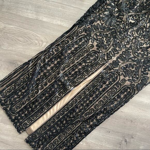 New Sue Wong Black Nocturne Divine Embroidered Strapless Maxi Evening Gown 12 - Picture 7 of 9